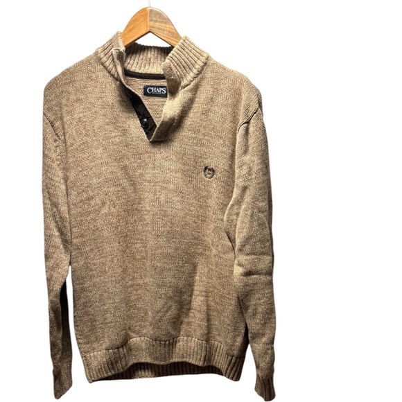 Chaps Sweater Half Zip Mens Grandpa Sweater - Picture 1 of 2